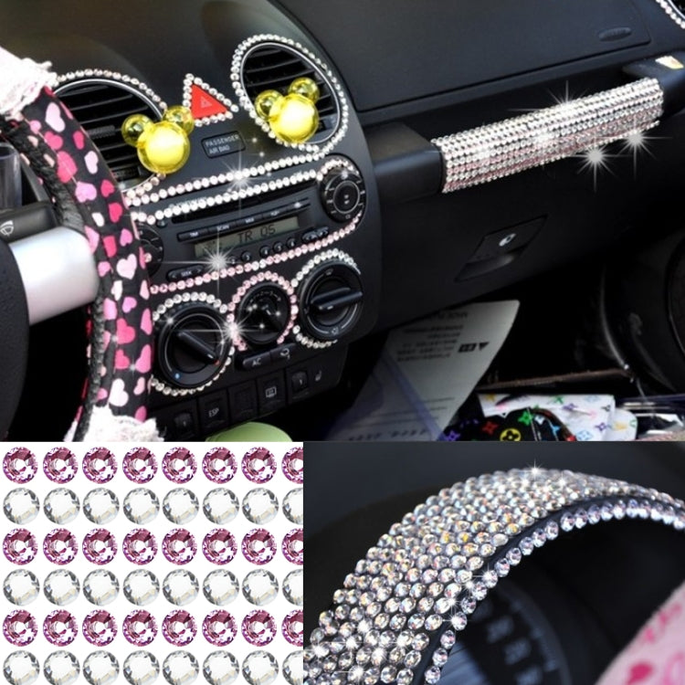 ตกแต่งเพชรคริสตัลแวววาว 4 มม. / สติกเกอร์ Rhinestone ส่องแสงสำหรับสติ๊กเกอร์ติดรถยนต์และเครื่องประดับโทรศัพท์มือถือ