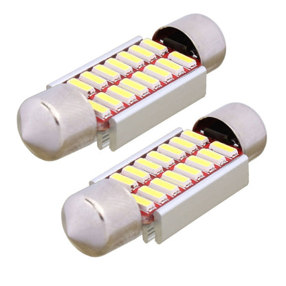2 ชิ้นพู่ห้อย 36 มิลลิเมตร 2 วัตต์ 160LM แสงสีขาว 16 LED SMD 4014 ข้อผิดพลาดฟรีไฟป้ายทะเบียนรถหลอดไฟ, 36mm