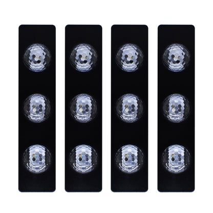 4 in 1 3.2W 12 LEDs RGB รถ พื้นภายในตกแต่งบรรยากาศโคมไฟนีออนที่มีสีสันพร้อมรีโมทคอนโทรลไร้สายและฟังก์ชั่นควบคุมเสียง, A12