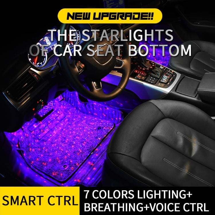 4 in 1 3.2W 12 LEDs RGB รถ พื้นภายในตกแต่งบรรยากาศโคมไฟนีออนที่มีสีสันพร้อมรีโมทคอนโทรลไร้สายและฟังก์ชั่นควบคุมเสียง, A12