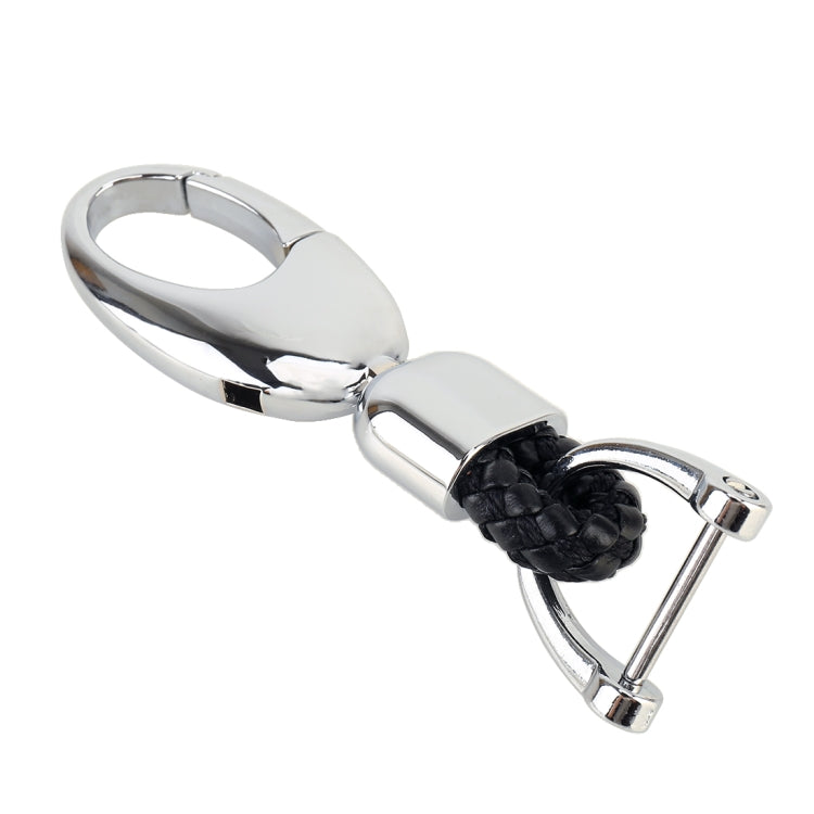 ที่ใส่กุญแจโลหะรถยนต์พร้อมวงแหวนสองวง, Key Holder With Two Rings(Black)
