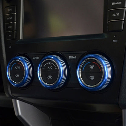 3 ชิ้น รถ อลูมิเนียมเครื่องปรับอากาศ ลูกบิด เคส สำหรับ Subaru, For Subaru(Black), For Subaru(Blue), For Subaru(Red), For Subaru(Silver)