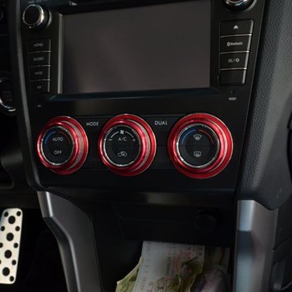 3 ชิ้น รถ อลูมิเนียมเครื่องปรับอากาศ ลูกบิด เคส สำหรับ Subaru, For Subaru(Black), For Subaru(Blue), For Subaru(Red), For Subaru(Silver)