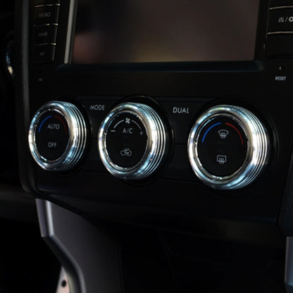 3 ชิ้น รถ อลูมิเนียมเครื่องปรับอากาศ ลูกบิด เคส สำหรับ Subaru, For Subaru(Black), For Subaru(Blue), For Subaru(Red), For Subaru(Silver)