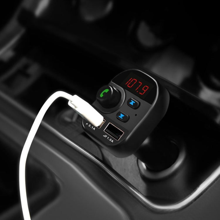805E การชาร์จ USB แบบคู่เครื่องส่งสัญญาณ FM Bluetooth เครื่องเล่นเพลง MP3 ชุดอุปกรณ์ติดรถยนต์รองรับการโทรแบบแฮนด์ฟรีและอ่านการ์ด TF / U Disk Music, 805E