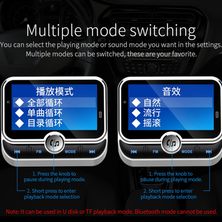BC32 การชาร์จ USB แบบคู่ Bluetooth เครื่องชาร์จในรถยนต์แบบแฮนด์ฟรีเครื่องส่งสัญญาณ FM เครื่องเล่นเพลง MP3 ชุดอุปกรณ์ติดรถยนต์รองรับการโทรแบบแฮนด์ฟรีและการบันทึก Micro SD และการตรวจจับแรงดันไฟฟ้า, BC32