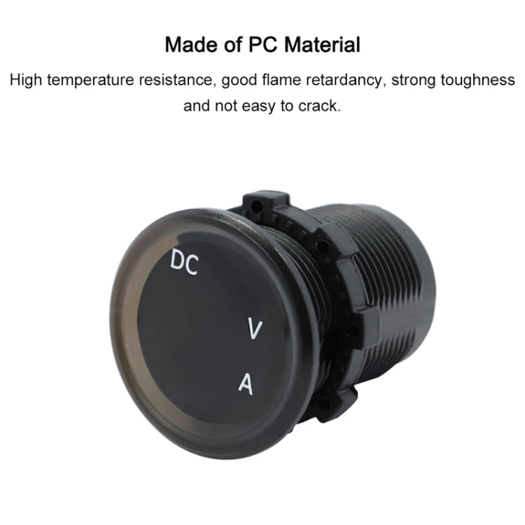 B3613 IP67 กันน้ำรถยนต์โมดิฟาย 4.5-30V โวลต์มิเตอร์ + แอมมิเตอร์, B3613