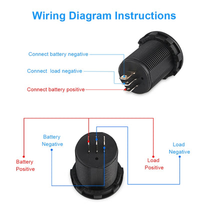 B3613 IP67 กันน้ำรถยนต์โมดิฟาย 4.5-30V โวลต์มิเตอร์ + แอมมิเตอร์, B3613