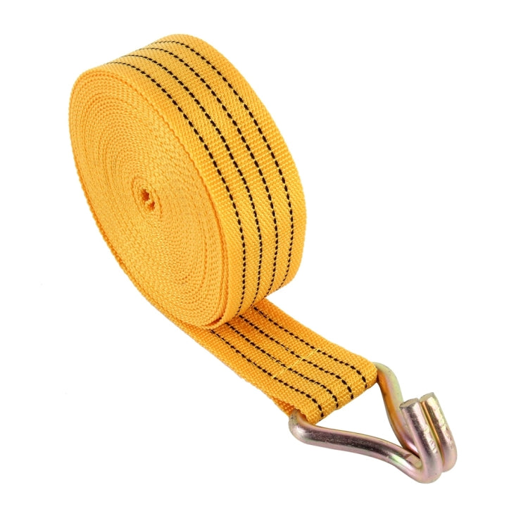 ST-213 10 ม. × 4.6 ซม. อุปกรณ์ที่มาพร้อมรถ 2 ตันพร้อมตะขอและหัวเข็มขัดสายเคเบิลความแข็งแรงสูงการกู้คืนงานหนักการรักษาความปลอดภัยอุปกรณ์เสริมสำหรับรถยนต์รถบรรทุก, 2T 10mx4.0cm