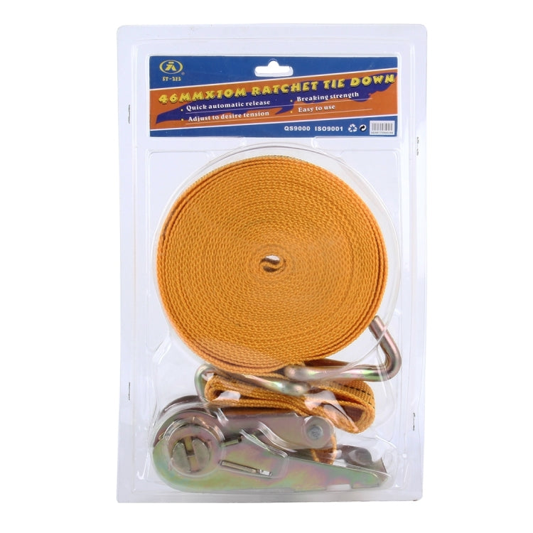 ST-213 10 ม. × 4.6 ซม. อุปกรณ์ที่มาพร้อมรถ 2 ตันพร้อมตะขอและหัวเข็มขัดสายเคเบิลความแข็งแรงสูงการกู้คืนงานหนักการรักษาความปลอดภัยอุปกรณ์เสริมสำหรับรถยนต์รถบรรทุก, 2T 10mx4.0cm