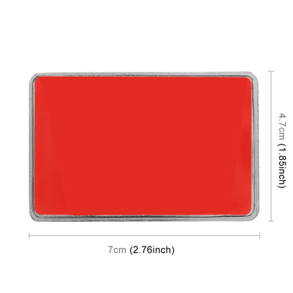 Universal Car France Flag รูปสี่เหลี่ยมผืนผ้า VIP โลหะสติกเกอร์ตกแต่ง, France Flag (Silver)