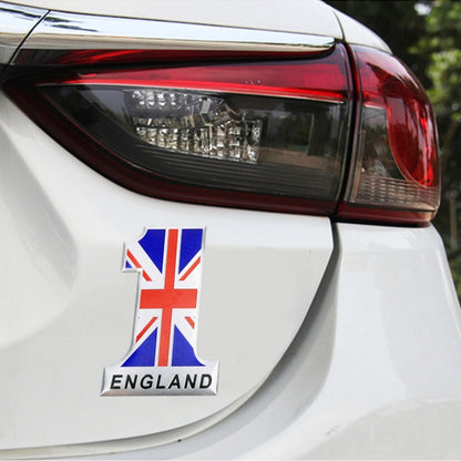 Universal Car UK Flag Number 1 รูปร่างโลหะสติกเกอร์ตกแต่ง, UK Flag Number 1 Shape