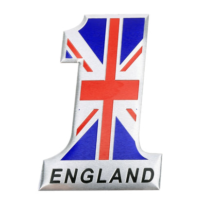 Universal Car UK Flag Number 1 รูปร่างโลหะสติกเกอร์ตกแต่ง, UK Flag Number 1 Shape