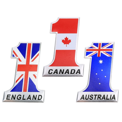 Universal Car UK Flag Number 1 รูปร่างโลหะสติกเกอร์ตกแต่ง, UK Flag Number 1 Shape