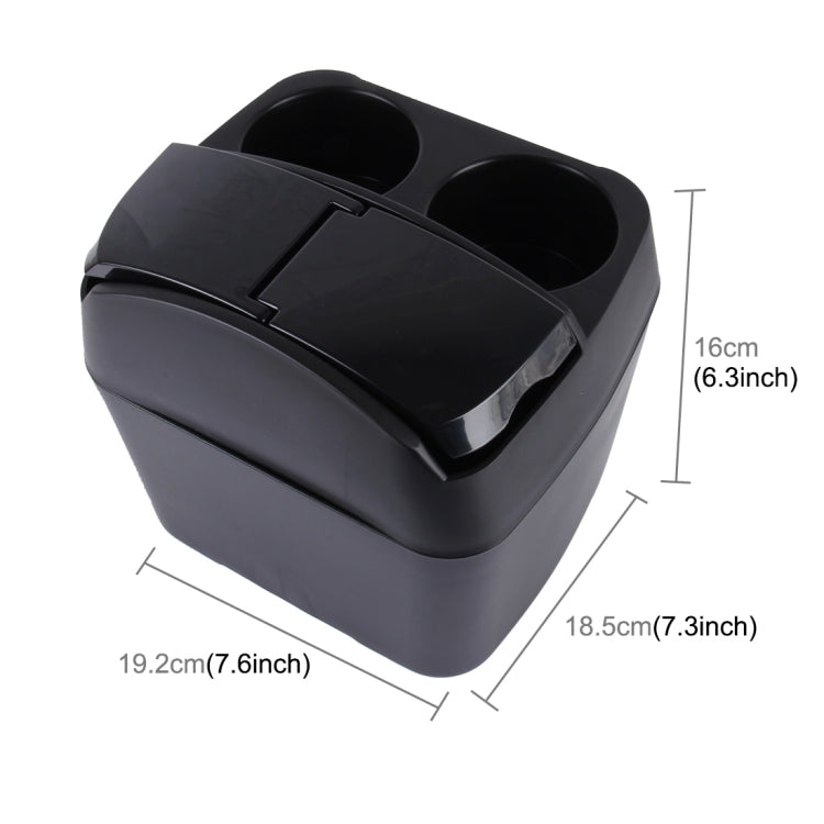 SHUNWEI SD-1605 มัลติฟังก์ชั่น 3 ใน 1 รถที่วางแก้วเครื่องดื่มขวดสามารถขยะสามารถแบบพกพายานพาหนะถังขยะถังขยะถังขยะออแกไนเซอร์, SD-1605 Black, SD-1605 Khaki