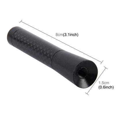 คาร์บอนไฟเบอร์อลูมิเนียมเสาอากาศสั้นฐานสกรูสากลขัดเงา (ขนาดกลาง), 8cm