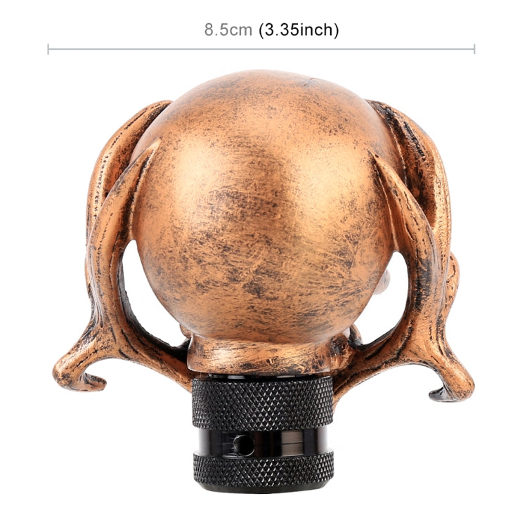 Universal รถ Creative Skull Double Heads Shaped Shifter Cover Manual เกียร์อัตโนมัติ Shift Knob, Double Heads Shaped (Bronze), Double Heads Shaped (Beige), Double Heads Shaped (Silver)