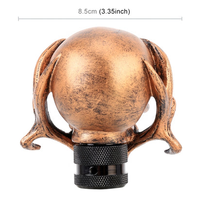 Universal รถ Creative Skull Double Heads Shaped Shifter Cover Manual เกียร์อัตโนมัติ Shift Knob, Double Heads Shaped (Bronze), Double Heads Shaped (Beige), Double Heads Shaped (Silver)