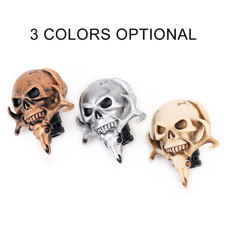 Universal รถ Creative Skull Double Heads Shaped Shifter Cover Manual เกียร์อัตโนมัติ Shift Knob, Double Heads Shaped (Bronze), Double Heads Shaped (Beige), Double Heads Shaped (Silver)