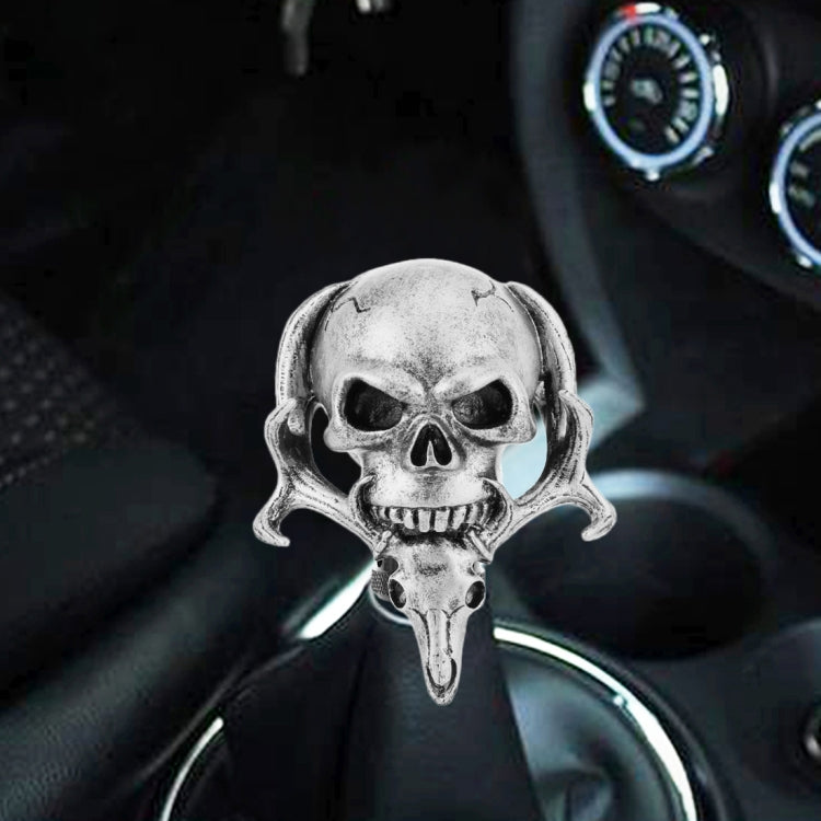 Universal รถ Creative Skull Double Heads Shaped Shifter Cover Manual เกียร์อัตโนมัติ Shift Knob, Double Heads Shaped (Bronze), Double Heads Shaped (Beige), Double Heads Shaped (Silver)