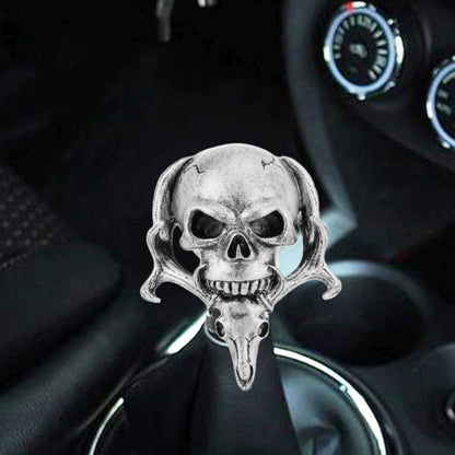 Universal รถ Creative Skull Double Heads Shaped Shifter Cover Manual เกียร์อัตโนมัติ Shift Knob, Double Heads Shaped (Bronze), Double Heads Shaped (Beige), Double Heads Shaped (Silver)