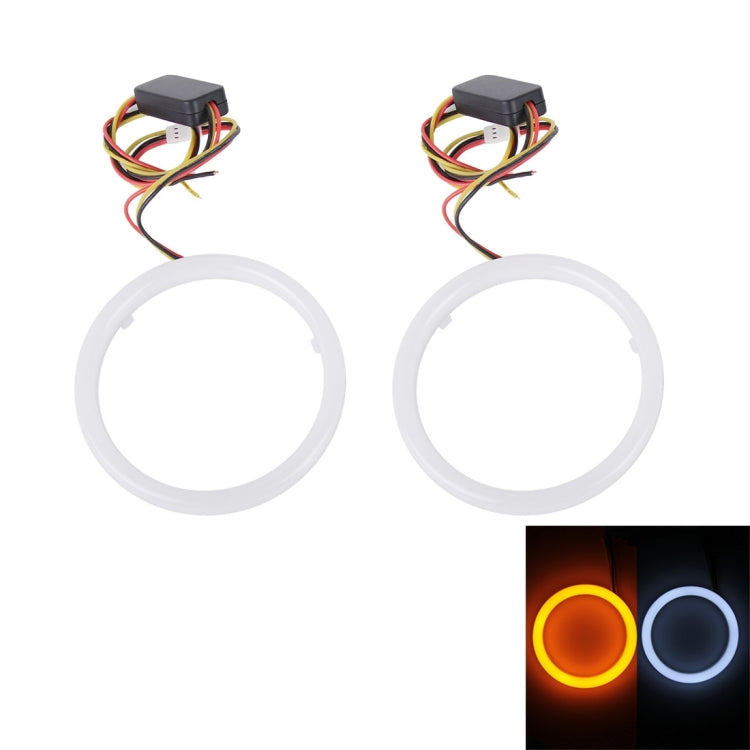 2 ชิ้น 2.5 นิ้ว 3 วัตต์แสงสีขาว + แสงสีเหลืองรถนางฟ้าตาแสง, DC 12V ความยาวสายเคเบิล: 50 ซม., 2.5inch
