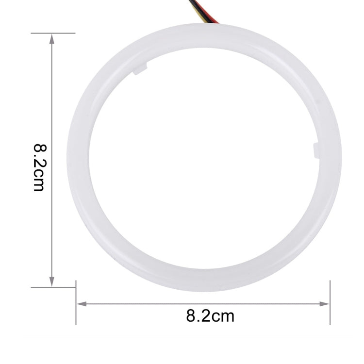 2 ชิ้น 2.5 นิ้ว 3 วัตต์แสงสีขาว + แสงสีเหลืองรถนางฟ้าตาแสง, DC 12V ความยาวสายเคเบิล: 50 ซม., 2.5inch