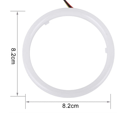 2 ชิ้น 2.5 นิ้ว 3 วัตต์แสงสีขาว + แสงสีเหลืองรถนางฟ้าตาแสง, DC 12V ความยาวสายเคเบิล: 50 ซม., 2.5inch