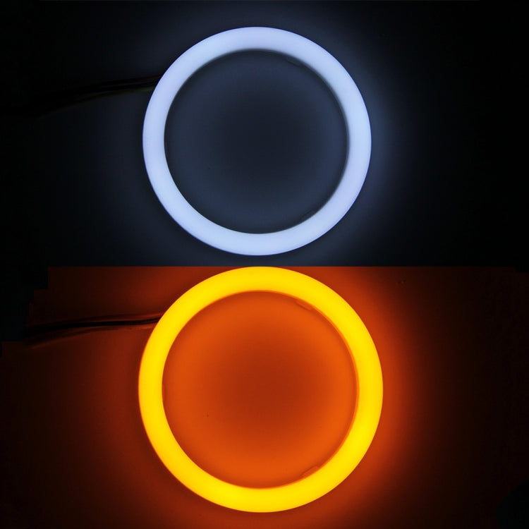 2 ชิ้น 2.5 นิ้ว 3 วัตต์แสงสีขาว + แสงสีเหลืองรถนางฟ้าตาแสง, DC 12V ความยาวสายเคเบิล: 50 ซม., 2.5inch