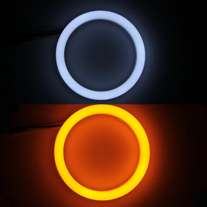 2 ชิ้น 2.5 นิ้ว 3 วัตต์แสงสีขาว + แสงสีเหลืองรถนางฟ้าตาแสง, DC 12V ความยาวสายเคเบิล: 50 ซม., 2.5inch