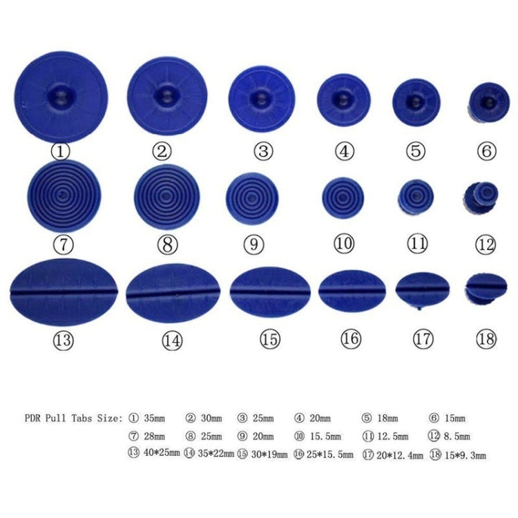 19 in 1 Auto Repair Body ชุดเครื่องมือ Paintless Dent Repair Hail Removal สีแดงขนาดเล็ก T บาร์สไลด์ค้อน Dent Repair ชุดเครื่องมือ, 19 in 1 Small Red T Bar