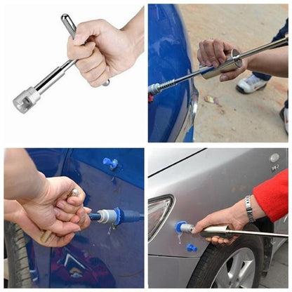 19 in 1 Auto Repair Body ชุดเครื่องมือ Paintless Dent Repair Hail Removal Silver T บาร์สไลด์ค้อน Dent Repair ชุดเครื่องมือ, 19 PCS Silver T Bar