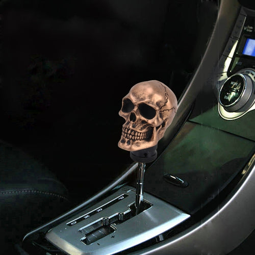 Universal Skull Head Shape เรซิ่น ABS Manual หรือเกียร์อัตโนมัติ Shift Knob Fit สำหรับรถทุกคัน, Gear Shift Knob 9