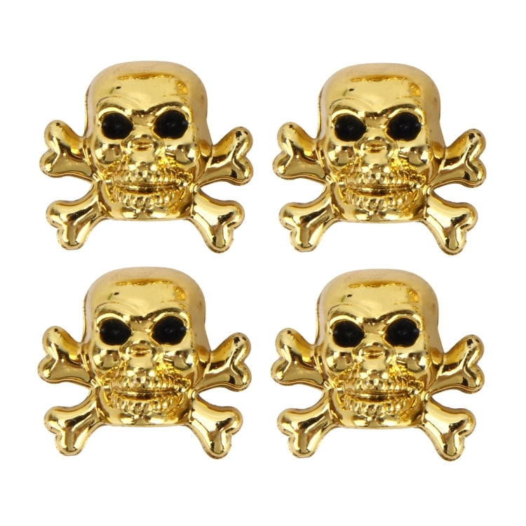 4 ชิ้น Universal Skull Shape แก๊ส Cap ปากเป่าฝาครอบแก๊ส Cap หมวกยางรถมอเตอร์จักรยานยางวาล์ว Caps, Skull Shape