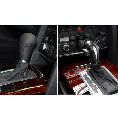สำหรับขับรถซ้าย Universal คาร์บอนไฟเบอร์เกียร์รถเกียร์ SHIFT KNOB ดัดแปลง Shifter LEVER KNOB สำหรับ AUDI A4 / A5 / A6 / A7 / Q5 Q7, A7 / Q5 Q7