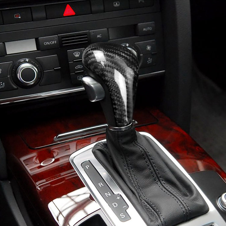 สำหรับขับรถซ้าย Universal คาร์บอนไฟเบอร์เกียร์รถเกียร์ SHIFT KNOB ดัดแปลง Shifter LEVER KNOB สำหรับ AUDI A4 / A5 / A6 / A7 / Q5 Q7, A7 / Q5 Q7