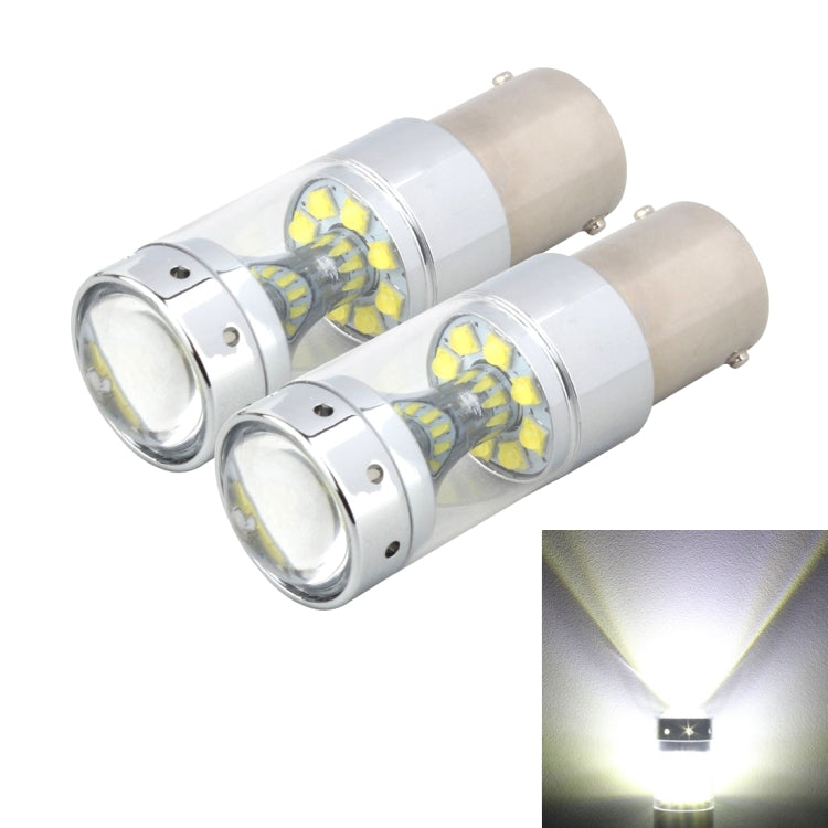 2 ชิ้น 1156 60 วัตต์ 1200 LM 6000K รถยนต์ไฟเบรกอัตโนมัติเปิดไฟสำรองที่มี 12 หลอด CREE XB-D, DC 12V, 1156