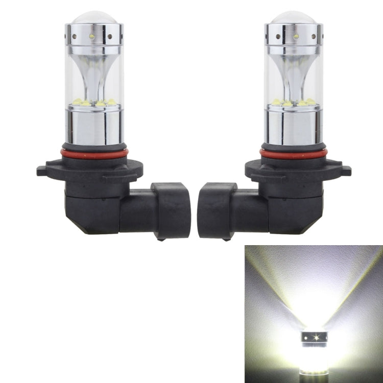 2 ชิ้น 9005 60 วัตต์ 1200 LM 6000K ไฟตัดหมอกรถยนต์พร้อมหลอดไฟ LED CREE XB-D 12 ดวง DC 12V, 9005