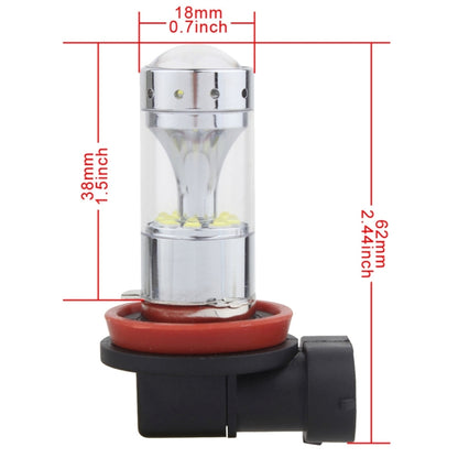 2 ชิ้น H8/H11 60W 1200 LM 6000K ไฟตัดหมอกรถยนต์พร้อมหลอดไฟ LED CREE XB-D 12 ดวง, DC 12V, H8/H11