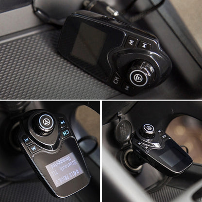 T11 เครื่องส่งสัญญาณ FM Bluetooth เครื่องเล่น MP3 ในรถยนต์พร้อมจอแสดงผล LED รองรับการชาร์จ USB คู่และแฮนด์ฟรีและการ์ด TF และฟังก์ชั่นเล่นเพลงดิสก์ U, T11