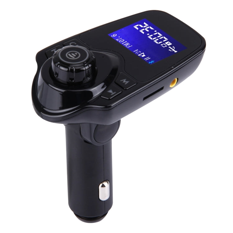 T11 เครื่องส่งสัญญาณ FM Bluetooth เครื่องเล่น MP3 ในรถยนต์พร้อมจอแสดงผล LED รองรับการชาร์จ USB คู่และแฮนด์ฟรีและการ์ด TF และฟังก์ชั่นเล่นเพลงดิสก์ U, T11