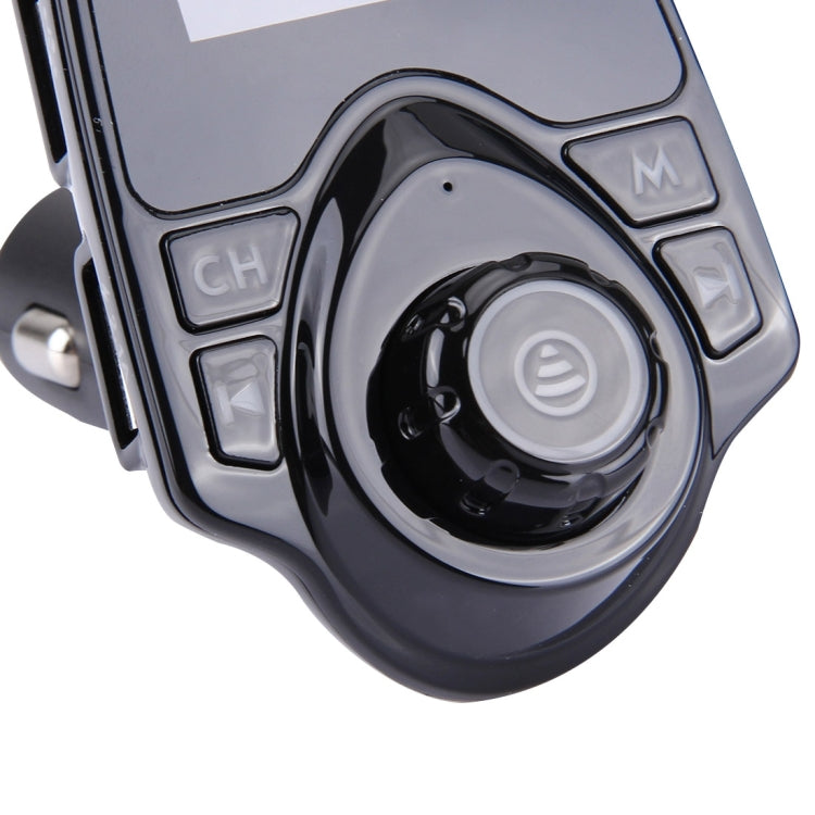 T11 เครื่องส่งสัญญาณ FM Bluetooth เครื่องเล่น MP3 ในรถยนต์พร้อมจอแสดงผล LED รองรับการชาร์จ USB คู่และแฮนด์ฟรีและการ์ด TF และฟังก์ชั่นเล่นเพลงดิสก์ U, T11