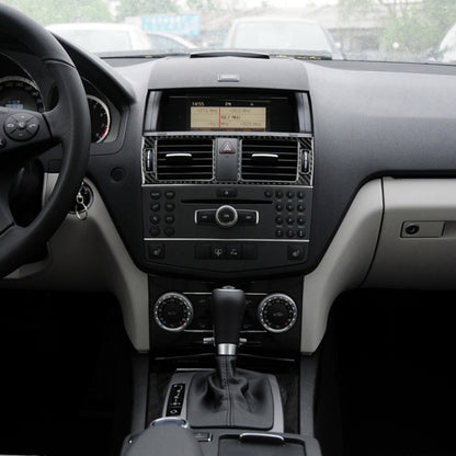 คาร์บอนไฟเบอร์ Air Outlet แหวน + กลาง Air Outlet + ด้านข้าง Air Outlet แผงสติกเกอร์ตกแต่งสำหรับ Mercedes - benz W204 2007-2010, Air Outlet