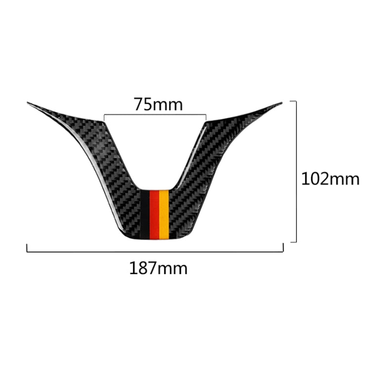 รถธงเยอรมันคาร์บอนไฟเบอร์พวงมาลัยสติกเกอร์ตกแต่งสำหรับ Mercedes-Benz, Steering Wheel (German Flag A)