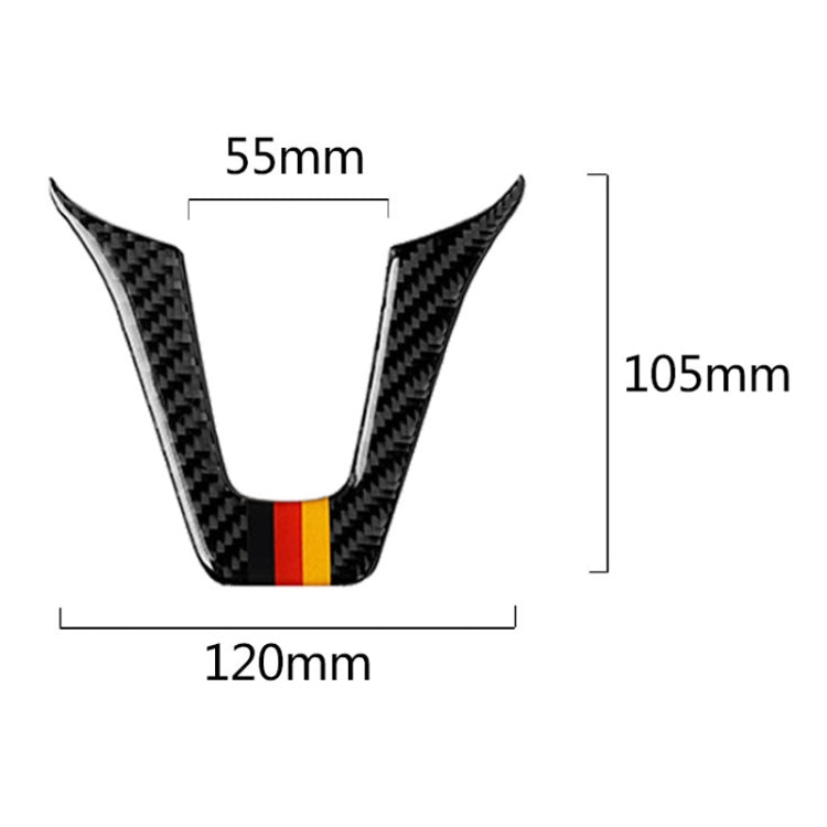รถธงเยอรมันคาร์บอนไฟเบอร์พวงมาลัยสติกเกอร์ตกแต่งสำหรับ Mercedes-Benz, Steering Wheel (German Flag)