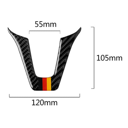 รถธงเยอรมันคาร์บอนไฟเบอร์พวงมาลัยสติกเกอร์ตกแต่งสำหรับ Mercedes-Benz, Steering Wheel (German Flag)