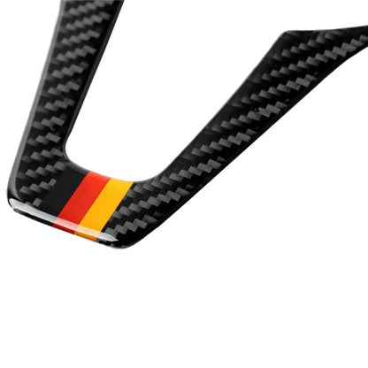 รถธงเยอรมันคาร์บอนไฟเบอร์พวงมาลัยสติกเกอร์ตกแต่งสำหรับ Mercedes-Benz, Steering Wheel (German Flag)