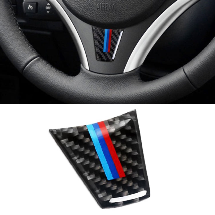 สติ๊กเกอร์ตกแต่งพวงมาลัยคาร์บอนไฟเบอร์รถยนต์สำหรับ BMW E90 / E92, Steering Wheel Decorative Sticker B