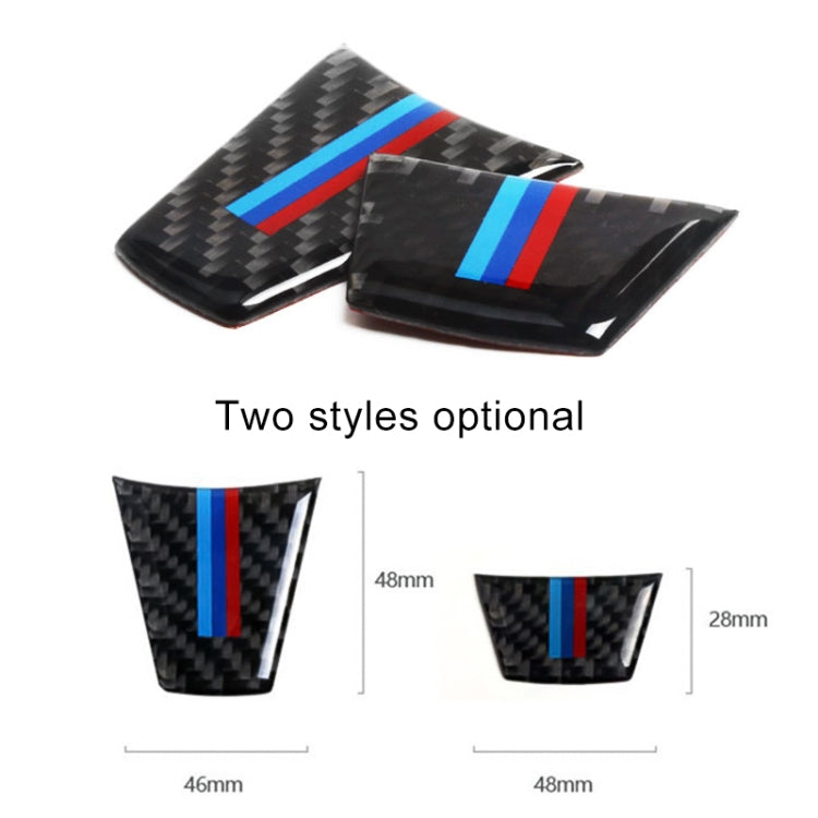 สติ๊กเกอร์ตกแต่งพวงมาลัยคาร์บอนไฟเบอร์รถยนต์สำหรับ BMW E90 / E92, Steering Wheel Decorative Sticker B