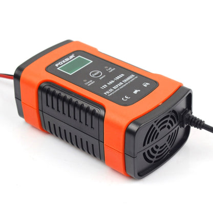 FOXSUR 12V 6A เครื่องชาร์จแบตเตอรี่อเนกประสงค์อัจฉริยะสำหรับรถยนต์รถจักรยานยนต์, ความยาว: 55 ซม., ปลั๊ก US, US Plug, US Plug (Yellow)